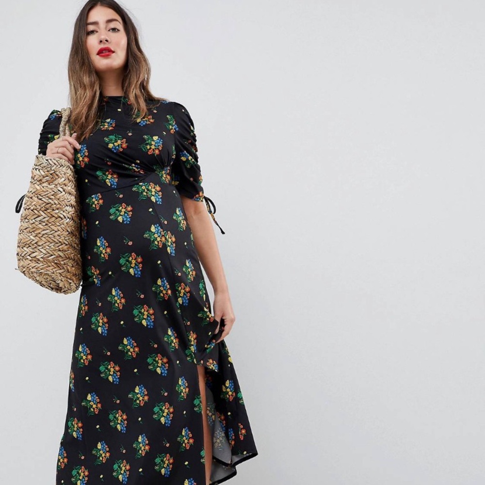 ASOS DESIGN Maternity tea dress with split